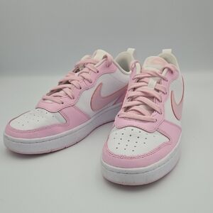 Nike Girls Court Borough Low Top Recraft, Pink And‎ White Sneakers, Size 6.5Y